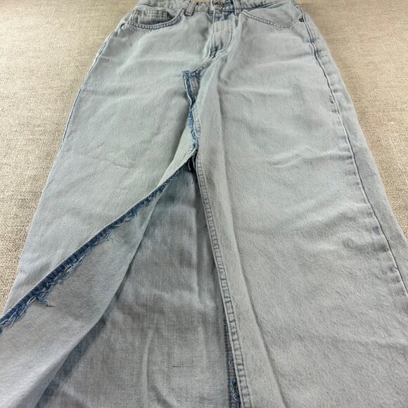 ZARA WOMENS SMALL Long DENIM MAXI SKIRT - Picture 5 of 10